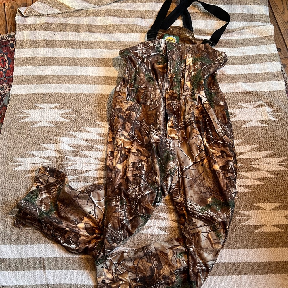 Mens Cabela’s Dry Plus Camo bib overalls